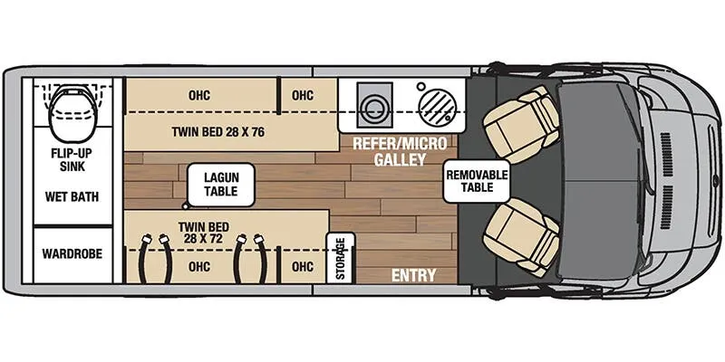 2026 Coachmen Nova 20RB floor plan