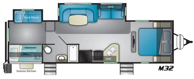Heartland Mallard M32 floor plan