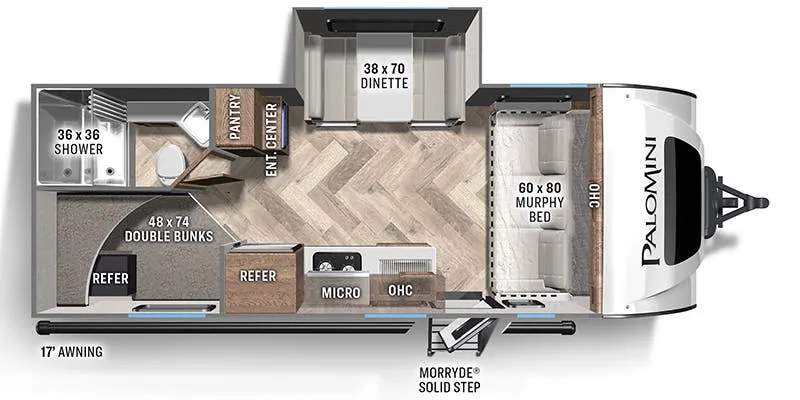 Palomino PaloMini 191BHS floor plan