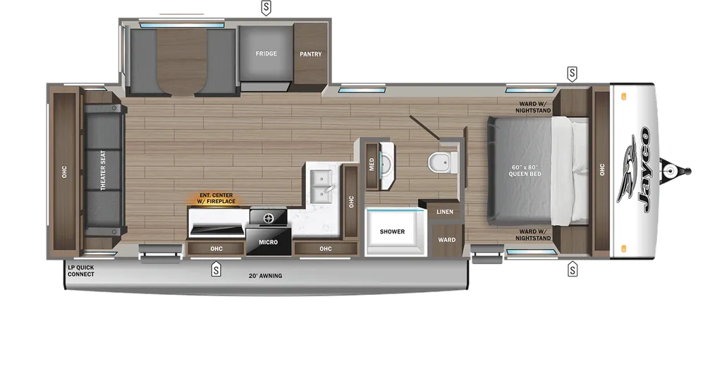 2026 Jayco Jay Feather 26RL floor plan