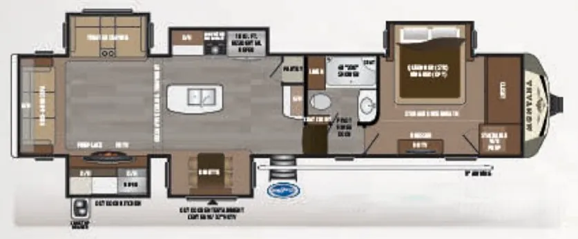 2018 Keystone Montana 3661RL - Floor plan