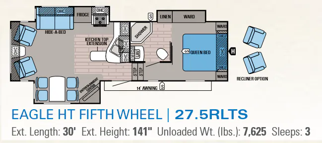 Jayco Eagle HT 275RLTS floor plan