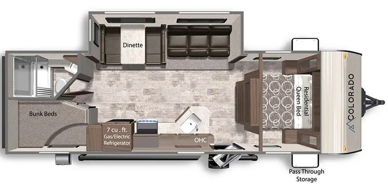Dutchmen Colorado 26BHC floor plan