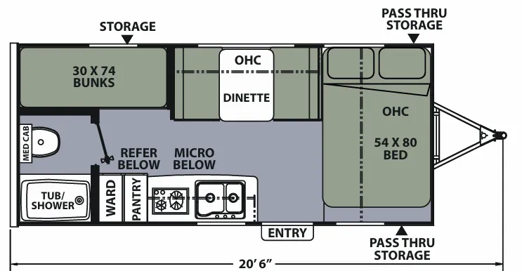 Coachmen Apex Nano 185BH floor plan