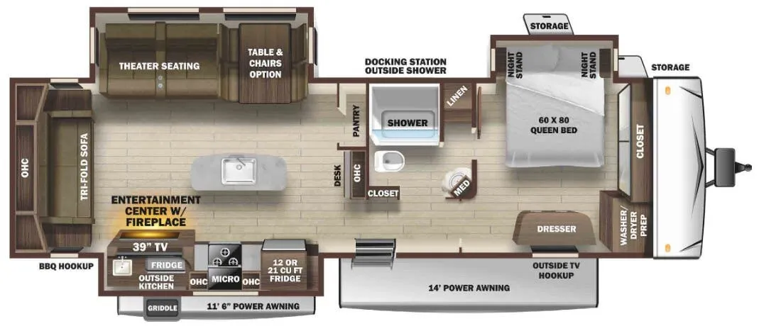 Highland Ridge Open Range OT322RLS floor plan