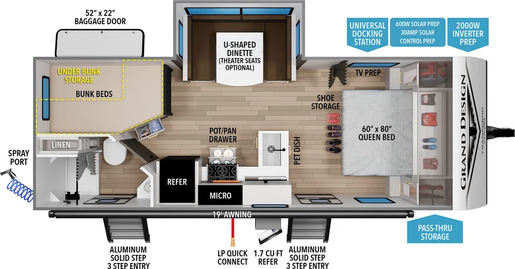 2027 Grand Design Transcend Xplor 23BHX floor plan
