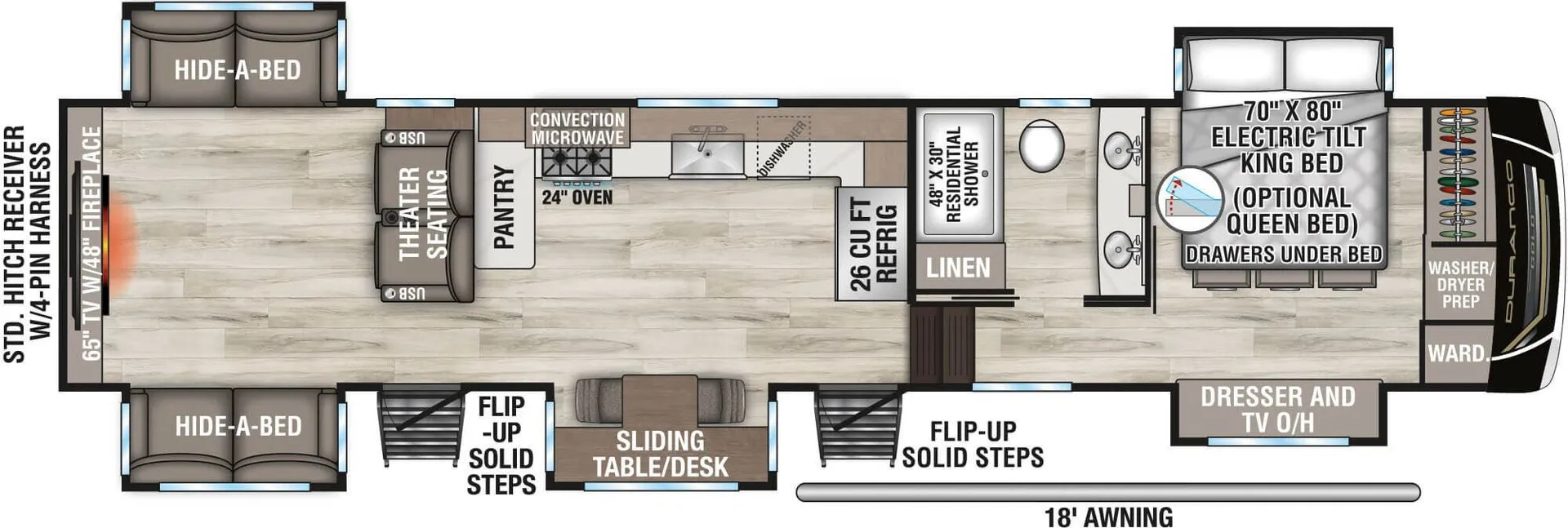 K-Z Durango Gold G393MKF floor plan