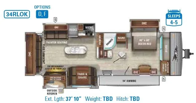 Jayco Jay Flight 34RLOK floor plan
