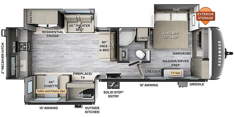 2023 Forest River Rockwood Signature 8332SB - Floor plan