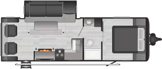 Keystone Hideout 25RLWE floor plan