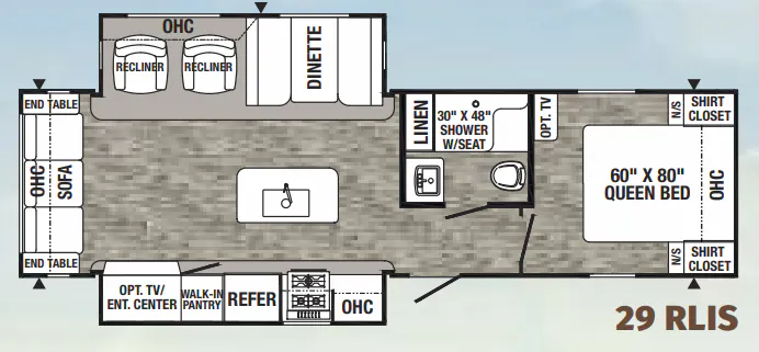 Palomino Puma 29 RLIS floor plan