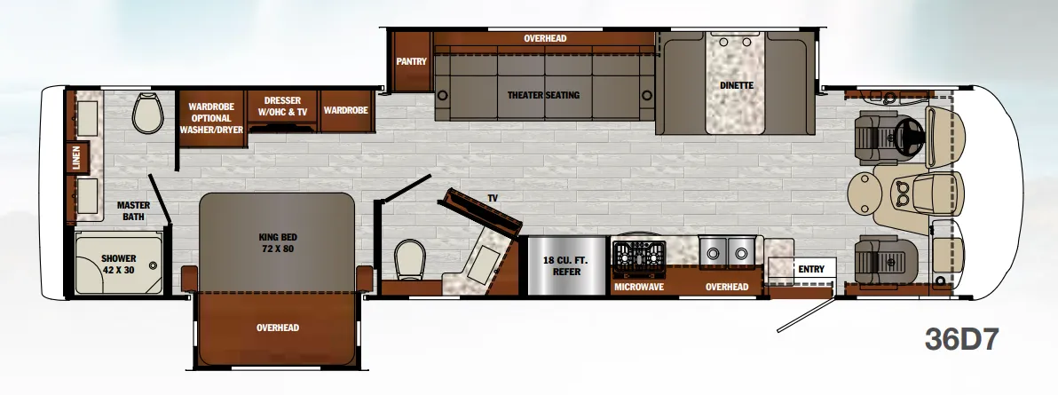 Forest River Georgetown 7 Series GT7 36D7 floor plan