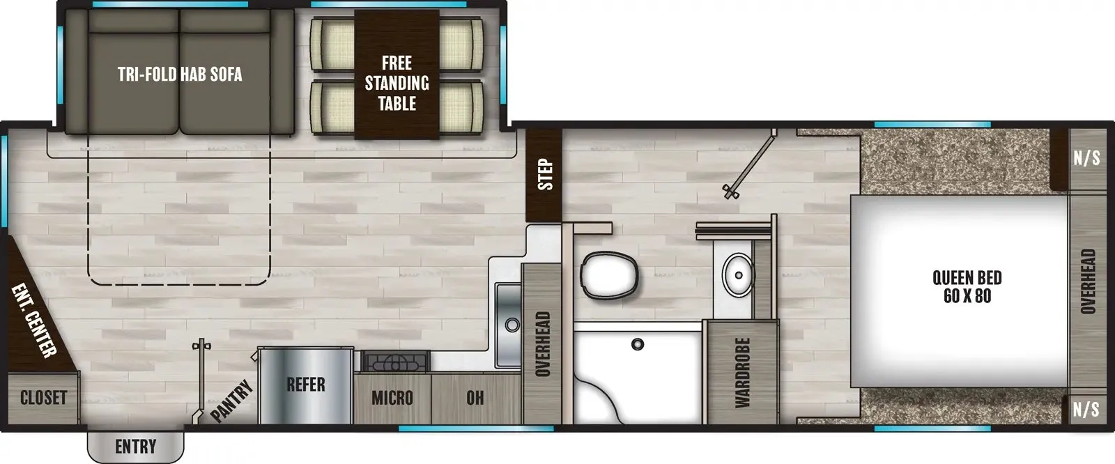 Shasta Phoenix 25RE floor plan