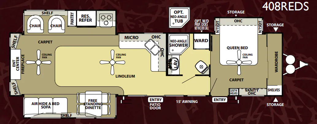Forest River Salem Grand Villa 408REDS floor plan