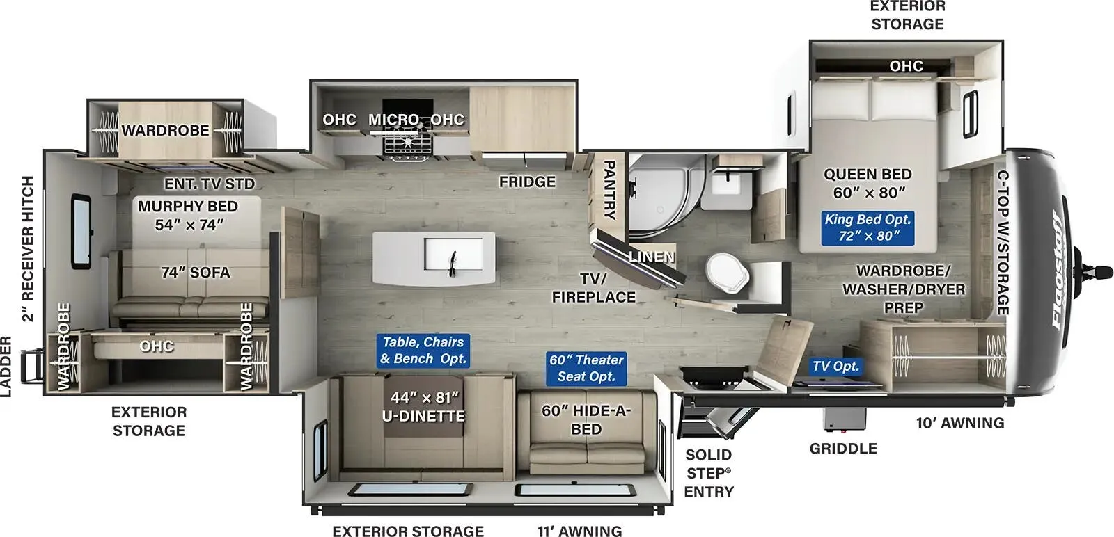 Forest River Flagstaff Classic 832DBS floor plan