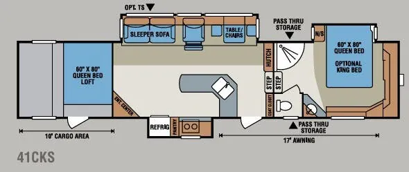 K-Z Venom 41CKS floor plan
