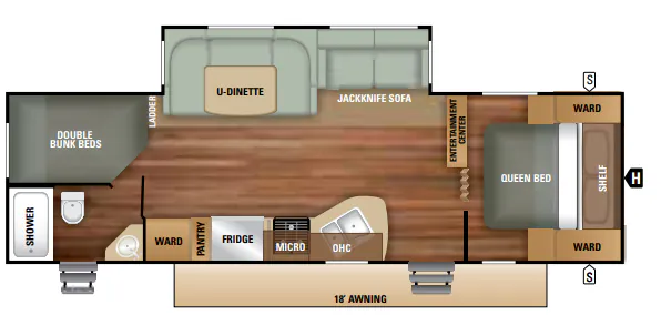 Starcraft Autumn Ridge Outfitter 27BHS floor plan