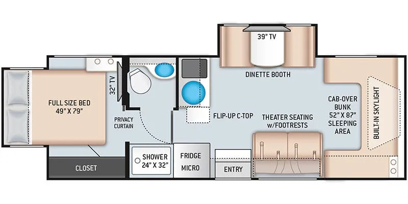 Thor Motor Coach Quantum Sprinter DS24 floor plan