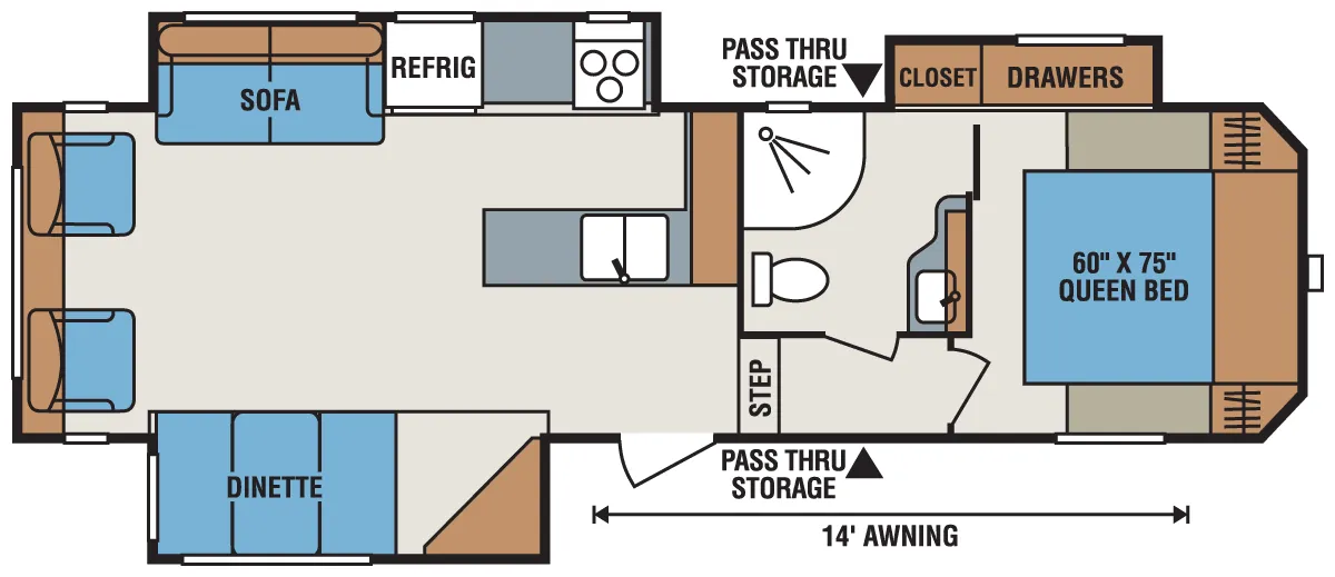 K-Z Sportsmen S295RL floor plan