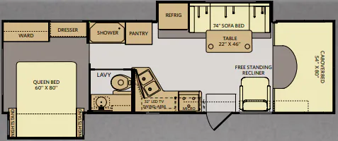 Fleetwood Jamboree Searcher 29A floor plan