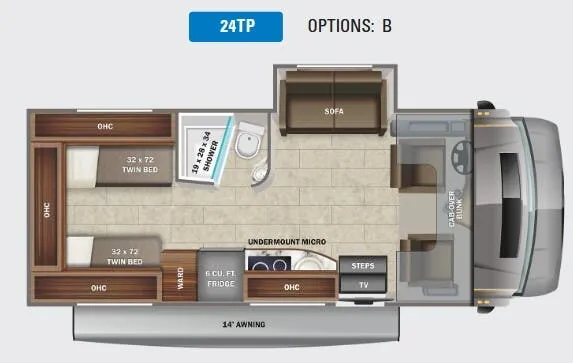 Jayco Melbourne Prestige 24TP floor plan