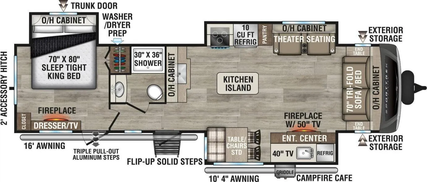 Venture RV SportTrek Touring Edition STT333VMI floor plan