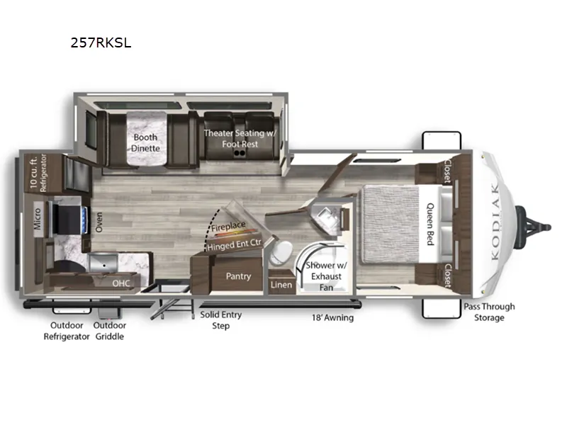 2024 Dutchmen Kodiak Ultra-Lite Ultra-Lite 257RKSL - Floor plan