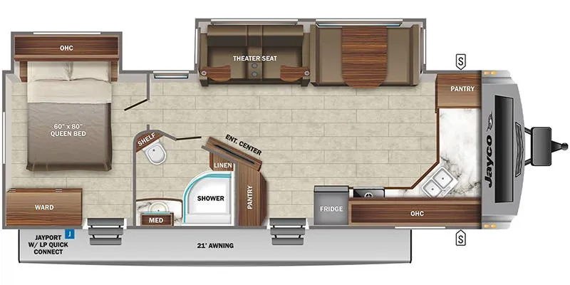 Jayco White Hawk 26FK floor plan