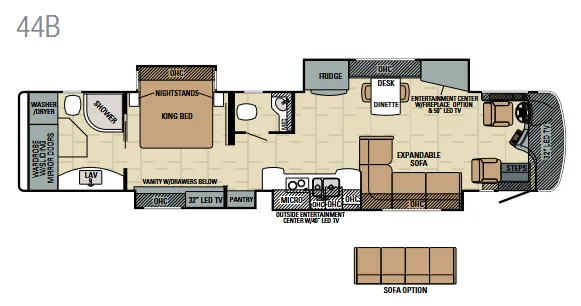 Entegra Coach Aspire 44B floor plan