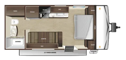 Highland Ridge Open Range Conventional 182RB floor plan