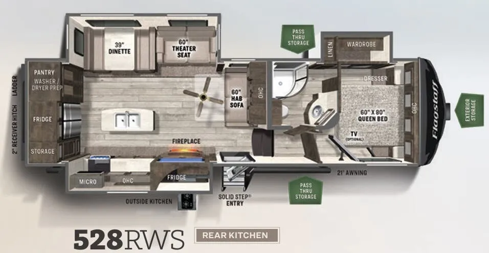Forest River Flagstaff Super Lite 528RWS floor plan