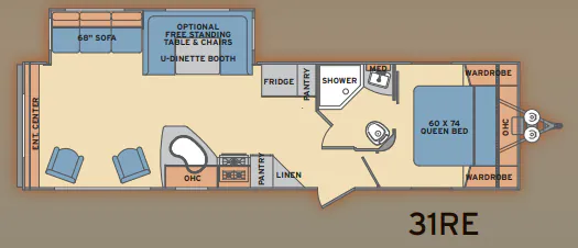 Shasta Revere 31RE floor plan