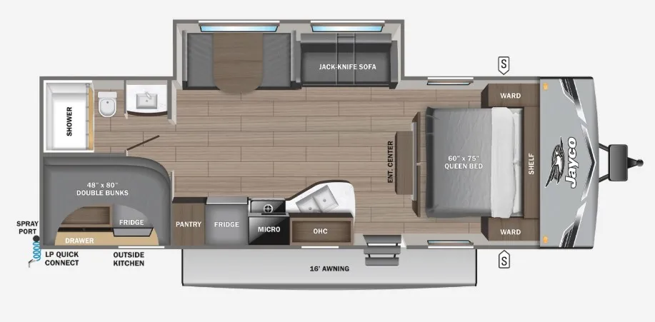 2026 Jayco Jay Flight SLX 261BHS floor plan