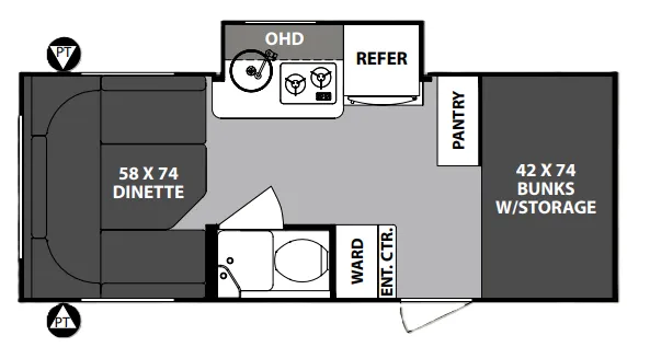 Forest River R-Pod RP-176 floor plan