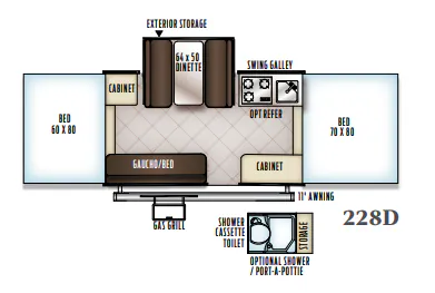 Forest River Flagstaff MAC 228D floor plan