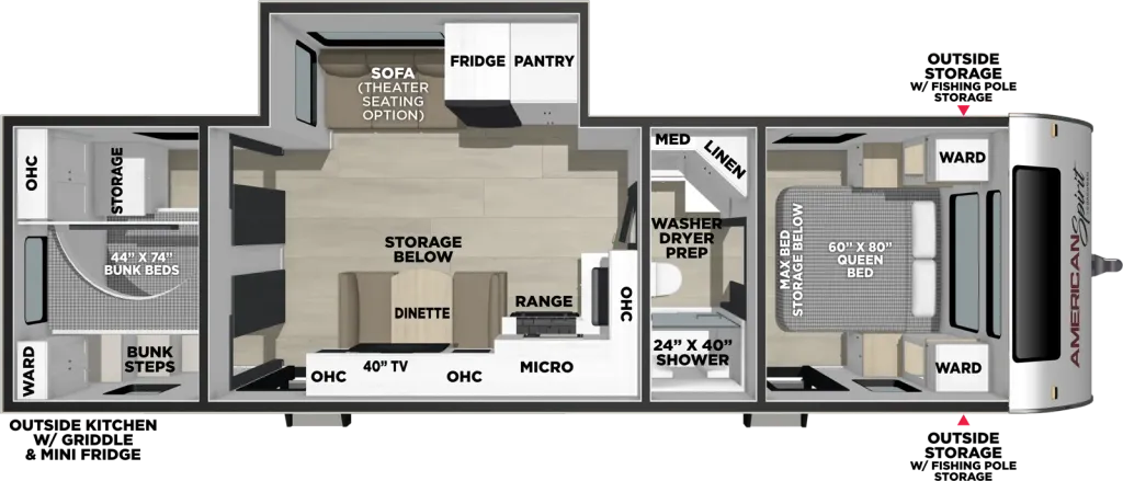 2027 Coachmen American Spirit 3070BH floor plan