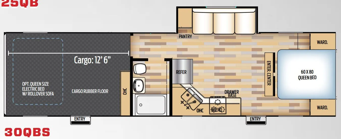 Coachmen Adrenaline 30QBS floor plan