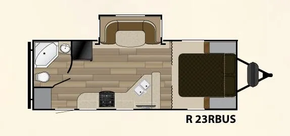 Cruiser RV Radiance Touring 23RBUS floor plan