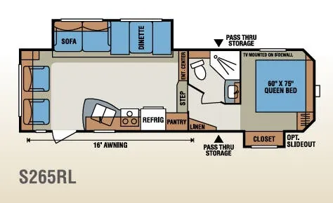 K-Z Sportsmen S265RL floor plan