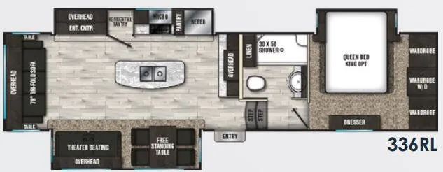 Shasta Phoenix 336RL floor plan