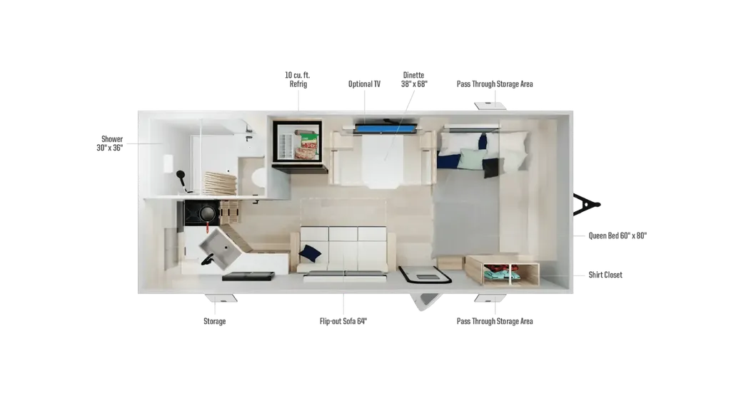 2026 Winnebago Access 18RK floor plan