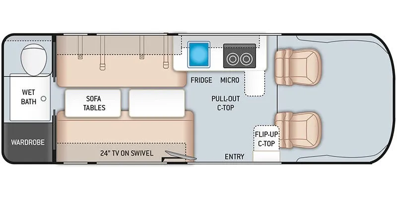 Thor Motor Coach Tellaro 20LT floor plan