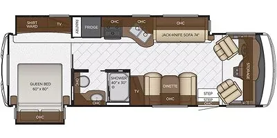 2019 Newmar Baystar 3014 - Floor plan