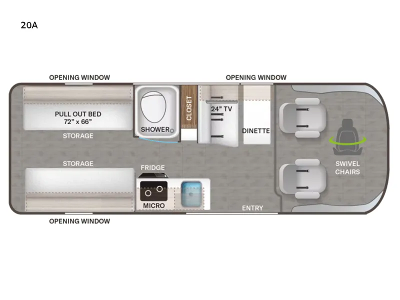 2023 Thor Motor Coach Sequence 20A - Floor plan