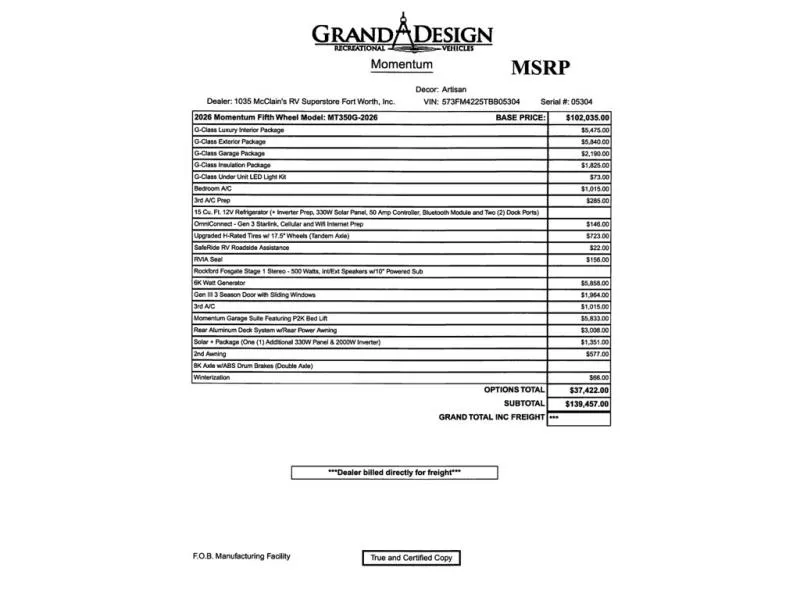 2026 Grand Design Momentum G-Class 350G - Photo 4