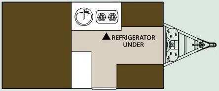 Aliner Classic Rear Mattress floor plan