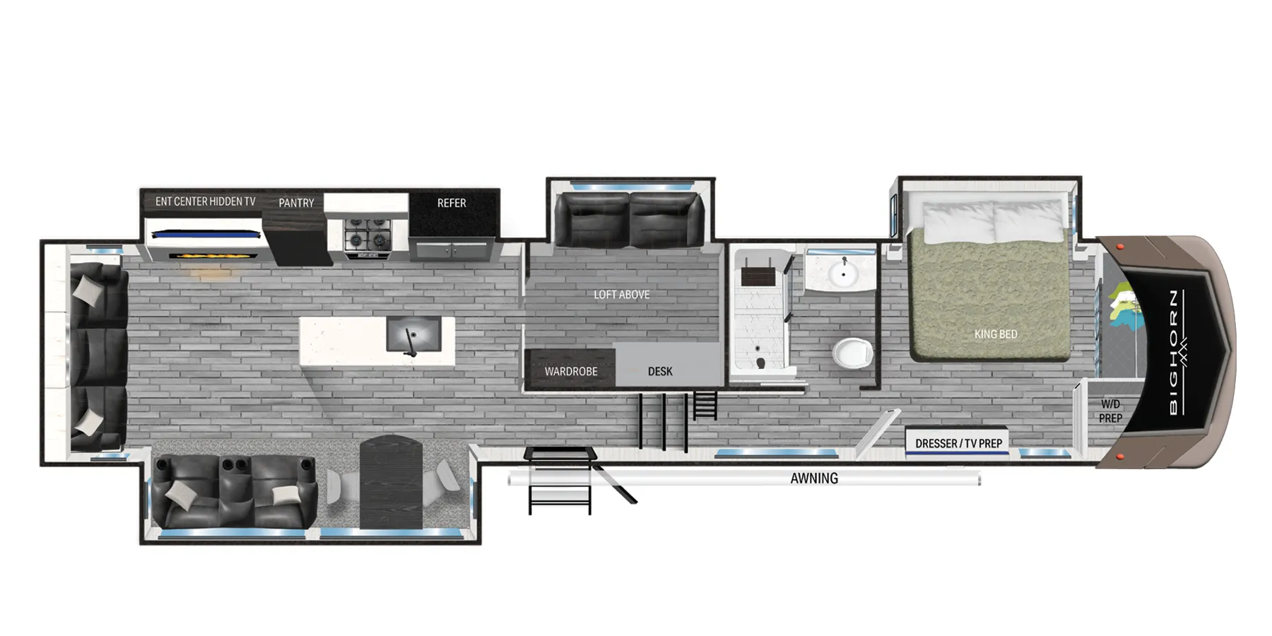 Heartland Bighorn Fifth Wheel 3880MD floor plan