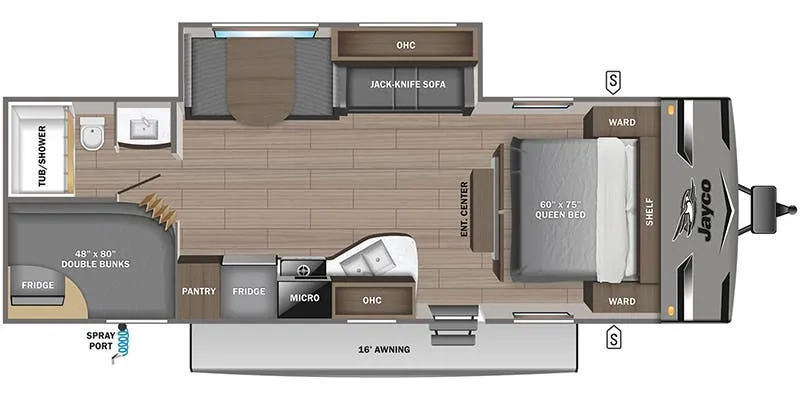 2023 Jayco Jay Flight 267BHS floor plan