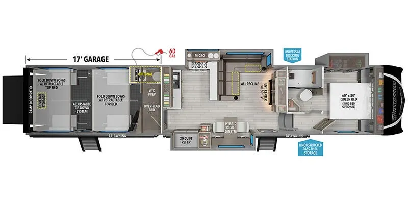 Grand Design Momentum M-Class 392M floor plan