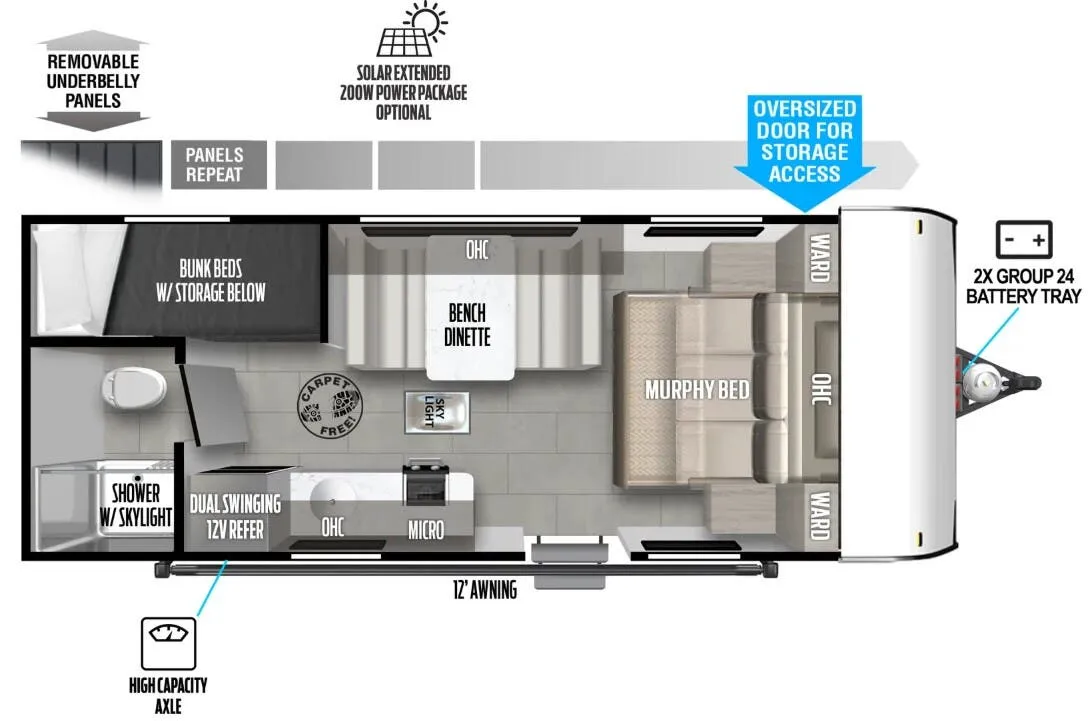 Forest River Wildwood FSX 177BH floor plan